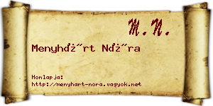 Menyhárt Nóra névjegykártya